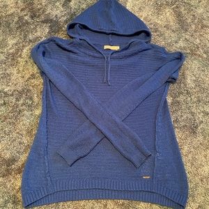 Abercrombie & Fitch Blue Hooded summer sweater (Women’s) size S